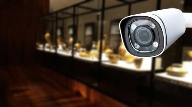 bir Sanat Galerisi veya müze içinde faaliyet cctv kamera