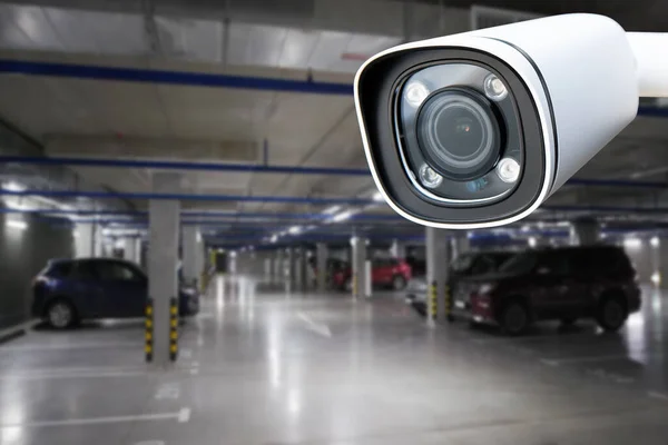 Cctv Camera Geïnstalleerd Parkeerplaats Veiligheid Beschermen — Stockfoto