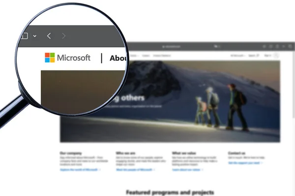 Los Angeles California Usa Martha 2023 Microsoft Corporation Website Homepage — 스톡 사진