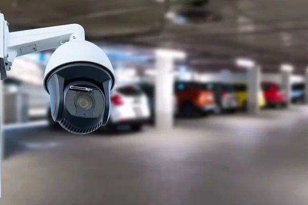 Caméra Cctv Système Surveillance Sur Parking Intérieur — Photo