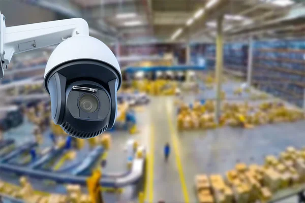 Cctv Kamera Oder Überwachung Innerhalb Der Industriellen Fabrik — Stockfoto