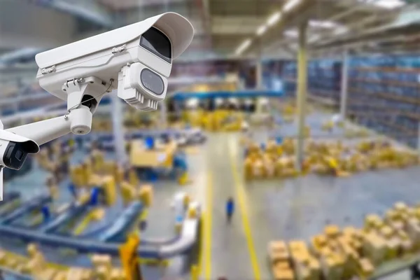 Cctv Kamera Eller Övervakning Fungerar Industriell Fabrik — Stockfoto