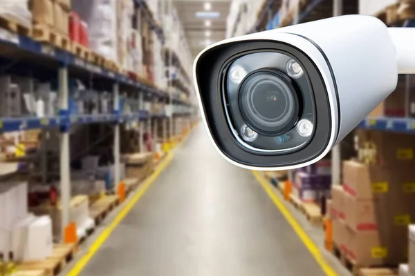 Cctv Camera Bewakingscamera Opslag Magazijn — Stockfoto