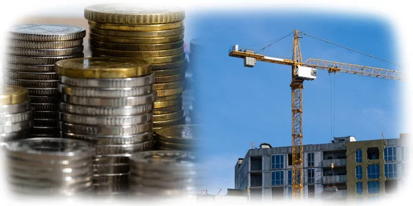 Panorama Building Background Money Concept Changes Housing Prices Stock Picture