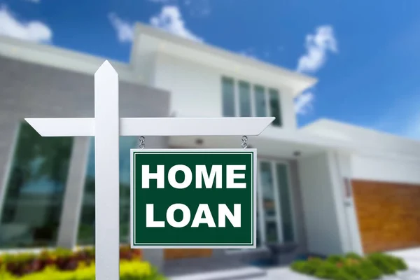Home Loan Sign House Close — Stock Photo, Image