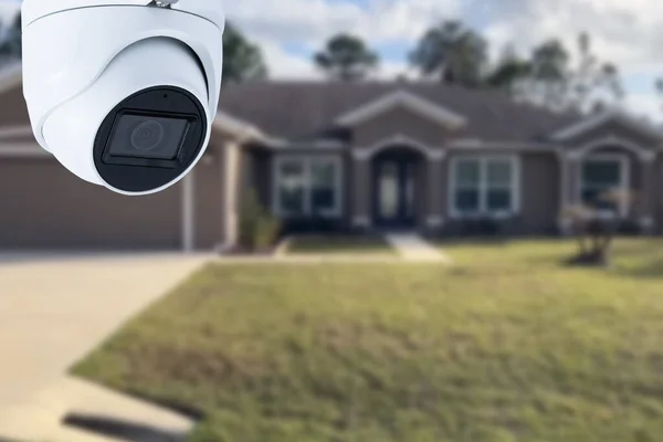 Security Camera Private House Background — Stock Photo, Image