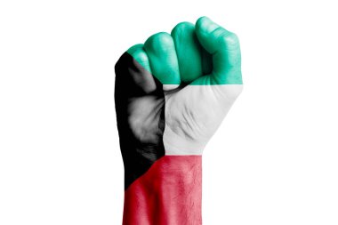 KUWAIT bayrağının el yazısı. Yakın plan.