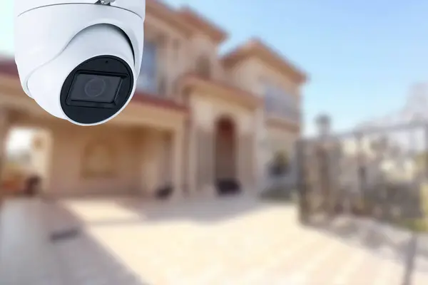 Security Camera Private House Background — Stock Photo, Image