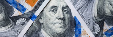 Portre portre Benjamin Franklin 100 Amerikan Doları bill