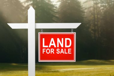 Yazılı güzel manzaraya karşı kavramsal tabela - Satılık LAND