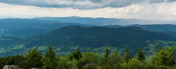 Widok Małego Rozsutec Szczyt Wzgórza Górach Mala Fatra Słowacji — Zdjęcie stockowe