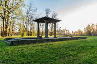 Larischuv altan in Park Bozeny Nemcove in Karvina city in Czech republic during springtime evening