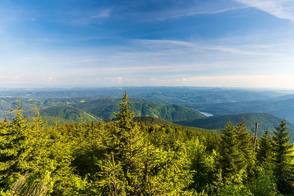 Sance Barajı Çek Cumhuriyeti Nin Moravskosske Beskydy Dağlarındaki Lysa Hora — Stok fotoğraf