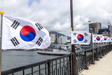 Busan, Güney Kore 'de büyük bir liman şehri, plajları, dağları ve tapınaklarıyla tanınır..