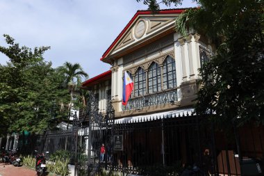 Manila, Filipinler 'deki Malacanang miras müzelerinin ana kapısı ve inşaatı