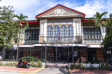 Manila, Filipinler 'deki Malacanang miras müzelerinin ana kapısı ve inşaatı