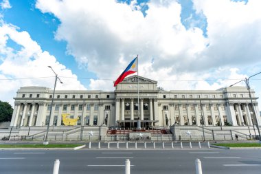 Filipinler, Manila 'daki Ulusal Filipin Güzel Sanatlar Müzesi' nin dış cephesi..