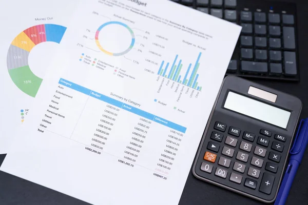 Begrotingsconcept Business Planning Strategie Analyse Bespreken Van Nieuwe Plan Financiële — Stockfoto