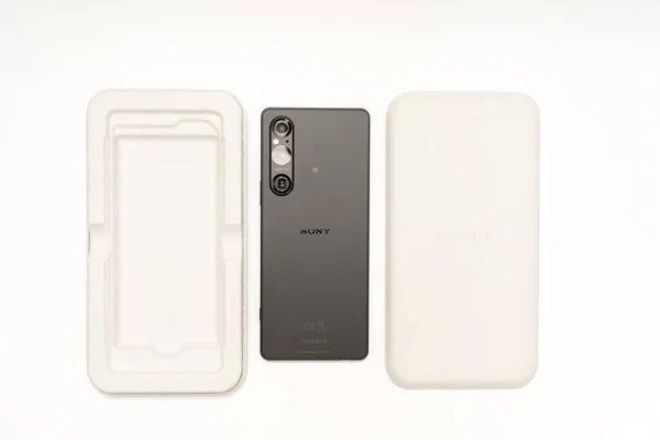 Sony Xperia Mark Veya Sony Xperia Kağıt Ambalajlı Geri Dönüşümlü — Stok fotoğraf