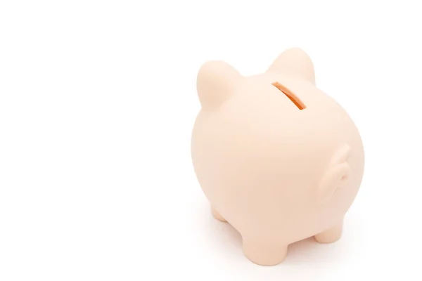 Piggy Bank Geïsoleerd Witte Achtergrond Besparing Varken Kleine Geldkist Planning — Stockfoto