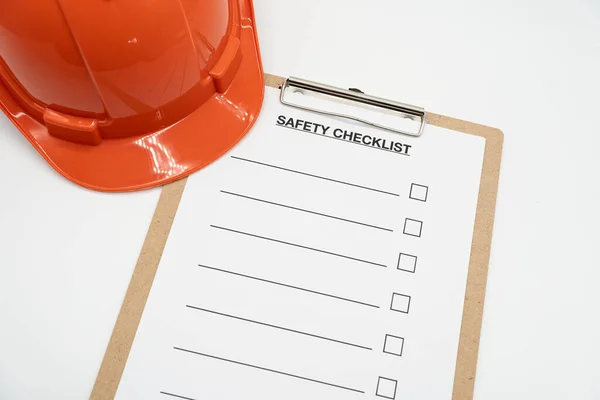 Blank Checklist Paper Safety Audit Risk Verification Safety Checklist Form — Stock Photo, Image