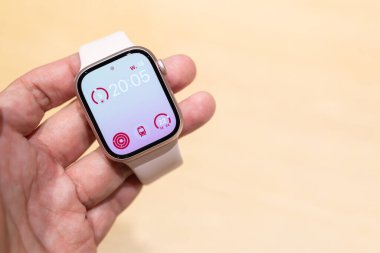 Bangkok Tayland OKT 18 2023: The Apple Watch 9. Bir kahraman nesne görüntüsü Apple Saatleri Serisi 9.