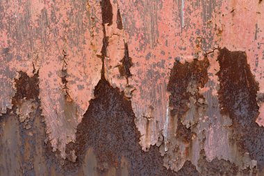 Grunge paslanmış metal doku, pas ve oksitlenmiş metal arka plan. Eski metal panel.