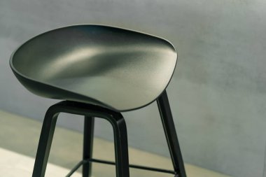 High black bar chair in the kitchen. clipart