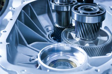 EV arabasında vites takımı. Rulmanlar. Elektrik motoru için yeni konum.