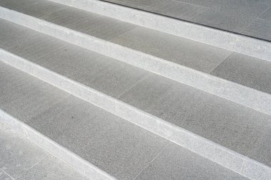 Granit Merdiven Perspektifi. Modern Minimalist Şehir Adımları. Arkaplan ve Boşluğu Kopyala.
