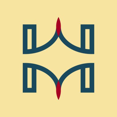 H harfi soyut logo tasarım element vektörü. Herhangi bir marka logosu için iyi ve uygun. kurumsal logo tasarım vektörü