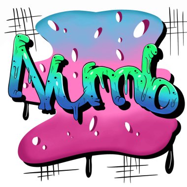 Uyuşmuş Grafiti 'nin çizim vektörü grafiği