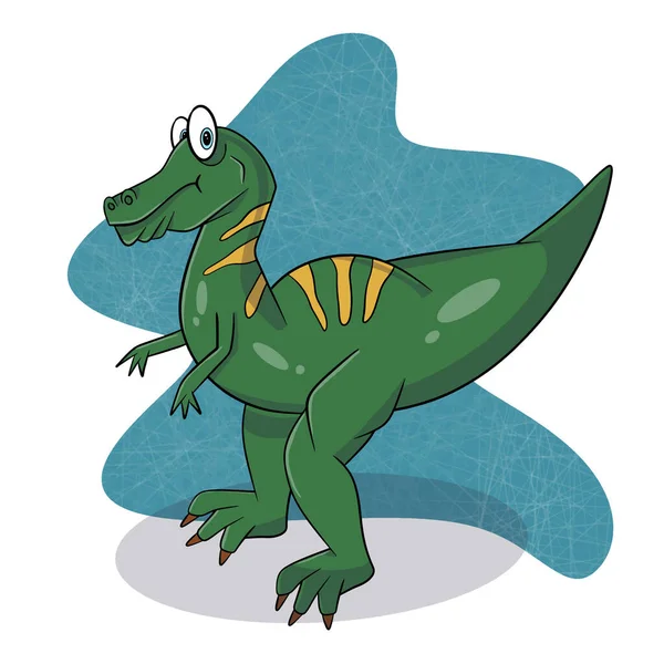 Yeşil Dinozorların Çizim Vektörü — Stok Vektör