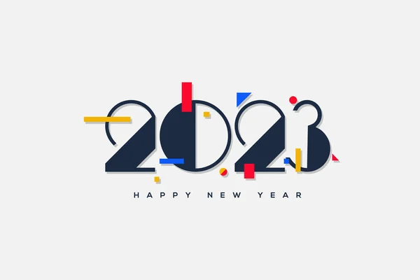 2022 Happy New Year Cut Out Unique Numbers — Stockvektor