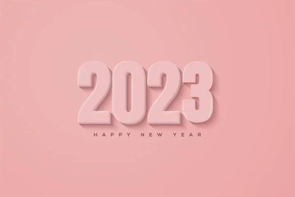 Happy New Year Pink Color Background — Stock Vector