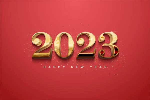 2023 Square Background Greeting Poster — Image vectorielle