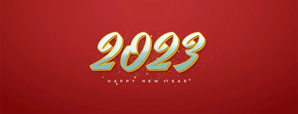 Νέο Έτος Φόντο 2023 Κόκκινο Φόντο — Διανυσματικό Αρχείο