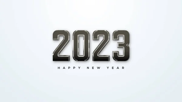 Modern Number 2023 Happy New Year Background — Vettoriale Stock