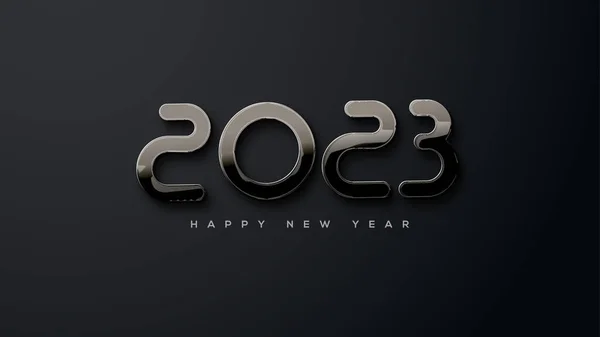 Modern Happy New Year 2023 Elegant Numbers — Image vectorielle