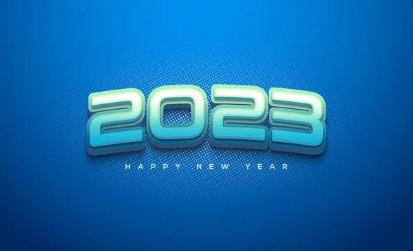Modern Simple Line Happy New Year 2023 — Vetor de Stock