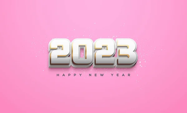 Elegant Number Celebration Happy New Year 2023 — Image vectorielle