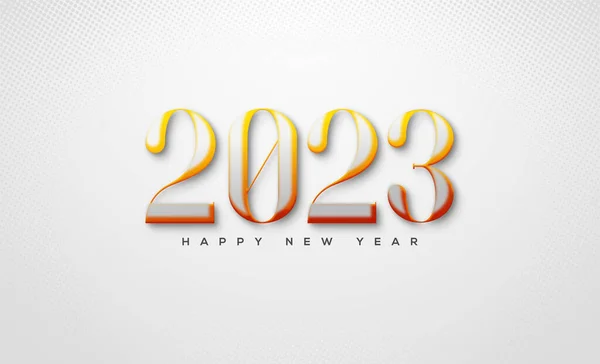 Classic Number Celebration Happy New Year 2023 — Stock Vector