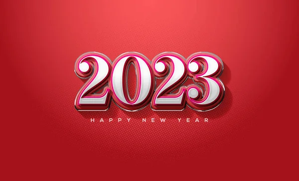 2023 Щасливий Новий Рік Числами Перетинаються Один Одним — стоковий вектор