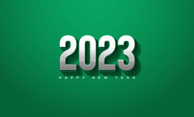 Yeşil arka planda 3d modern numara 2023