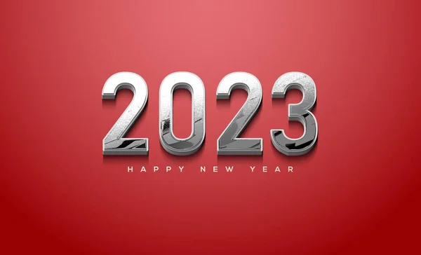 Number 2023 Happy New Year — Stock Vector