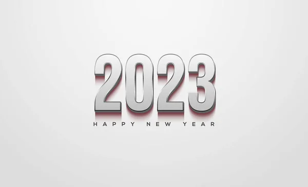 Einfaches Und Sauberes Design Für Neujahrsgrüße 2023 — Stockvektor