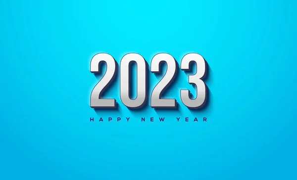 Happy New Year 2023 Background Realistic Numbers — Stock Vector