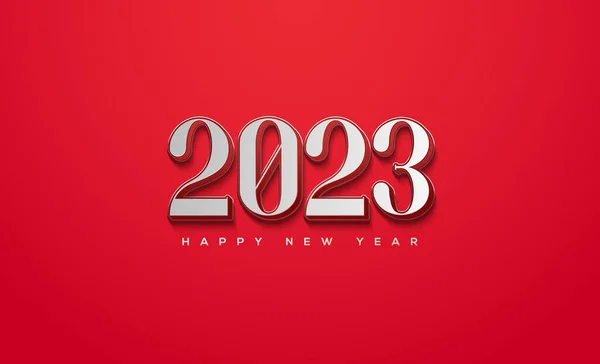 Número Clássico Para Cumprimentar Ano Novo 2023 —  Vetores de Stock