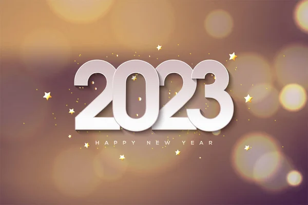 2023 Happy New Year Blur Background —  Vetores de Stock