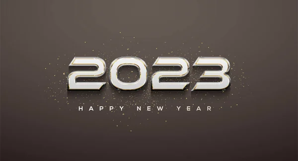 Numer Wektor 2023 2023 Świętowanie Nowego Roku Pozdrowienia — Wektor stockowy